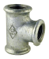 Té Réduit Galva 4/4F x 1/2F x 4/4F 