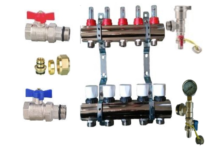 Kit Distributeur 1"FxF débimètre 3/4EK x 6