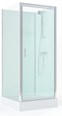 Cabine Douche carrée 90x90x200 6mm Blanc
