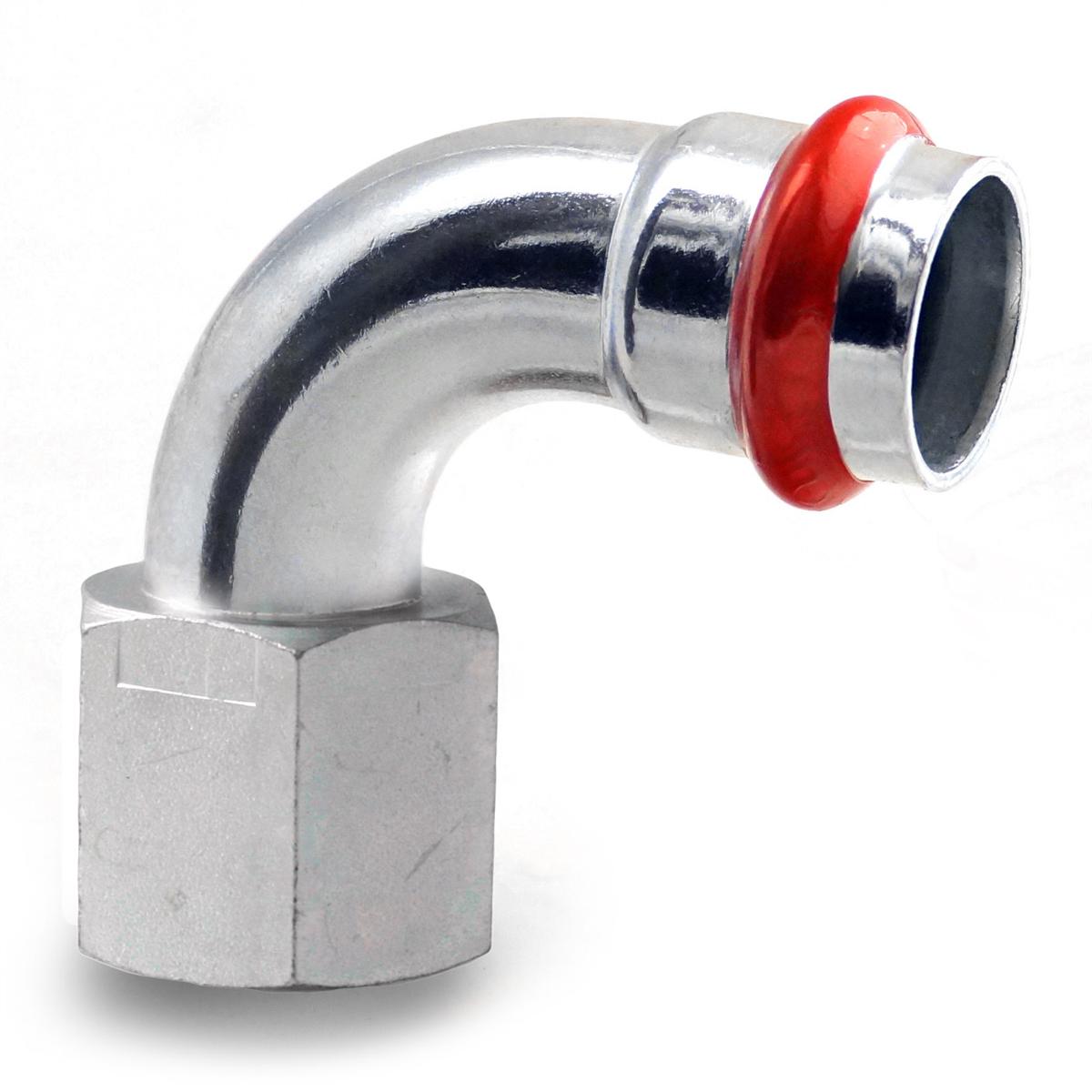 Courbe 90° à Sertir acier 1/2F x 28 